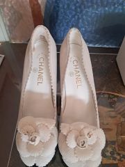 素敵♡CHANEL カメリア フラットシューズ ラメ38 24cm 24.5cm - メルカリ