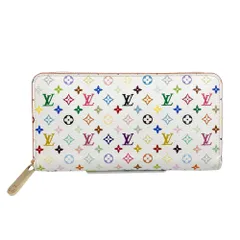 ルイヴィトン LOUIS VUITTON ジッピーウォレット マルチカラー 長財布 M60241 ホワイト ゴールド金具 CA2136 ユニセックス【中古】のサムネイル
