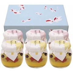 【お中元ギフト】京都 養老軒 ゆらり金魚の涼風ゼリー 【申込締切7/31、お届け期間6月末～8/7】 【北海道・沖縄・離島配送不可】のサムネイル