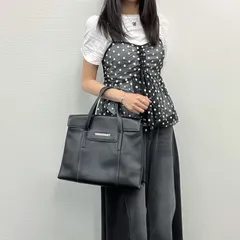 【中古】BVLGARI ブルガリ ロゴプレート ハンドバッグ レザー ブラック ヴィンテージ レディース HIBUOCHI VINTAGE hboc260623a02のサムネイル