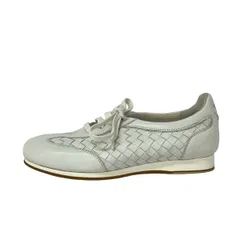 BOTTEGA VENETA(ボッテガヴェネタ) スニーカー 34 レディース - 白 イントレチャート レザーのサムネイル
