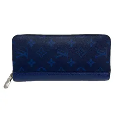 ルイヴィトン LOUIS VUITTON ジッピーウォレット ヴェルティカル 長財布 タイガ ラマ M30447 コバルト シルバー金具 RFID ブルー ユニセックス【中古】のサムネイル
