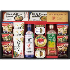 【お中元ギフト】味香門和膳(みかどわぜん) アマノフーズ&キッコーマン和食詰合せ S-B 【申込締切7/30、お届け期間6月末～8/8】 【全国配送可】のサムネイル
