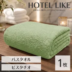 ホテルのボリューム 厚手でもすぐ乾く速乾 ホテルライク バスタオル 1枚 ピスタチオ 約60×120cm 綿100% 吸水 中厚手 毛羽落ちが少ない ふんわり手触り [M便 1/1]【圧縮配送】のサムネイル