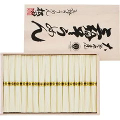 【お中元ギフト】三輪素麺 細麺 白髭(レシピ集付) 32束 【申込締切7/31、お届け期間6月末～8/7】 【北海道・沖縄・離島配送不可】のサムネイル
