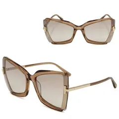 トムフォード サングラス TOM FORD FT0766/S 57G 63 TF766 サングラス グローバルフィット EYEWEAR メンズ レディース ブラウンのサムネイル