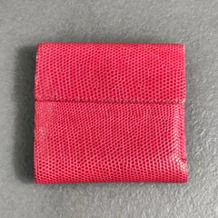 カミーユフォルネ　CamilleFournet　折り財布　二つ折り ウォレット　リザード　エキゾチックレザー　赤　レッドのサムネイル
