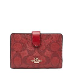 コーチ COACH 2つ折り財布 CF855 レッドシグネチャー 12774-3 - メルカリ