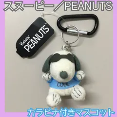 SNO612-0017【新品・未使用品】Vintage PEANUTS／スヌーピー カラビナ付きマスコットキーホルダー サックスブルー ジョークール ぬいぐるみ 人形 ふわふわ 女性 女子 女の子 男性 平成レトロ バッグチャーム 目印 かわいい 大人気のサムネイル