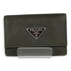 PRADA プラダ キーケース 6連 ナイロン カーキ トライアングルロゴ 1