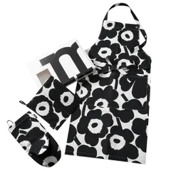 マリメッコ MARIMEKKO エプロン ミトン ポットホルダー UNIKKO ウニッコ 71709-190 ファブリック キッチン ポットホルダー 鍋敷き 鍋つかみ テキスタイル3点セット 北欧 花のサムネイル