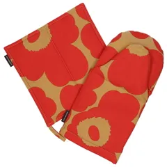 マリメッコ MARIMEKKO オーブンミトン＆ポットホルダーセット UNIKKO ウニッコ 072859-234 ファブリック キッチン ポットホルダー 鍋敷き 鍋つかみ 北欧 花のサムネイル