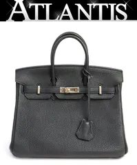 【広尾店】エルメス HERMES バーキン25 ハンドバッグ トゴ 黒 SV金具 D刻印(2019年) 【19404】のサムネイル