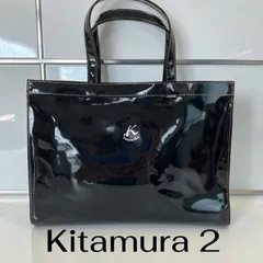 Kitamura 2 エナメル ハンドバッグ ブラックのサムネイル