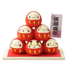 京都 リュウコドウ 幸福団子(だるま) 縁起物 開運 置物 コンパクト 和雑貨のサムネイル