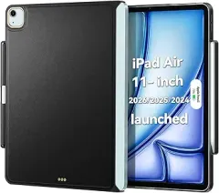 ブラック Matekxy iPad Air 11インチ ケース M2 2024専用 マジックキーボードに対応 Magic Keyboard/Smart Keyboard Folioに対応 Apple Pencilホルダー付き マグネット付き 磁気吸着 薄型軽量