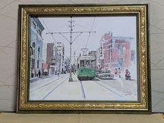 函館シリーズ #十字街#市電#水彩画 F4サイズ - メルカリ