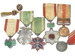 GBイギリス軍/英軍＊夜会服・礼装用ミニチュア8連＆7連勲章セット