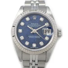 ロレックス Rolex 腕時計 デイトジャスト 79174G Y番 2002年製 10ポイント ダイヤインデックス ソーダライト ブルー文字盤 デイト K18WG SS 自動巻き 【中古】のサムネイル