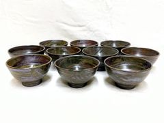 十三代 横石臥牛 現川焼 臥牛窯 ぐい飲み 5客セット 直径約6.5センチ