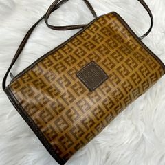 フェンディ ズッキーノ ヴィンテージ ショルダー ブラック キャンバス