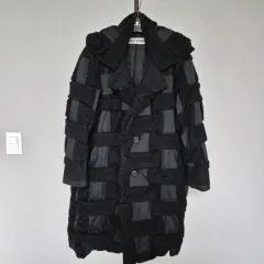 ISSEY MIYAKE イッセイミヤケ 2号 3D ウーブン ウール ストレッチ ロングコート W-コート-103のサムネイル