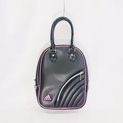 アディダス adidas ゴルフ シューズケース ラメテープ 刺繍ロゴ ブラック ピンク 黒のサムネイル