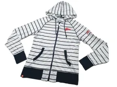 8249 FILA GOLF フィラゴルフ　パーカー　トップス　ボーダー　ジャージ　スポーツウェア　白×紺　Mのサムネイル