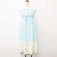 ミルク MILK ワンピース ロング ノースリーブ プリント 花柄 レース リボン 青 白 黄 ブルー ホワイト イエロー のサムネイル