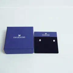 希少 SWAROVSKI スワロフスキー ソリティア ピアス ライン ストーン シルバーカラー 3985Q★2のサムネイル