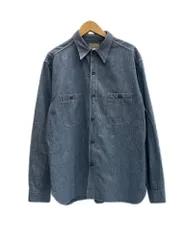 バズリクソンズ BUZZ RICKSON'S BR25995 BLUE CHAMBRAY WORK SHIRT (LONG SLEEVE) シャンブレーシャツ ワークシャツ 長袖シャツ ブルー Sサイズ 101MT-6478のサムネイル