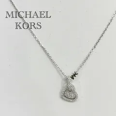 箱付き MICHAEL KORS マイケルコース シルバー ネックレス ダブル ハート MKC1747 SV925 ロゴ アクセサリー _208のサムネイル