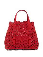 ALAÏA MINA 20 レザーハンドバッグ 送料無料