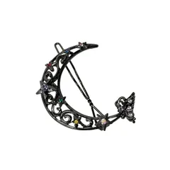 ANNA SUI(アナスイ) アクセサリー美品  - 黒×ライトパープル×マルチ ヘアピン/meets Sailor Moon/セーラームーンコラボ/三日月のサムネイル