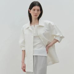 aere アエレ sheer chambray half coat 新品タグ付き - メルカリ