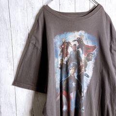 [인기 디자인] MARVEL T-shirt 마블 어벤져스 아이언 맨 캡틴 아메리카 블랙 헌 옷 반소매 T 셔츠 # E4683