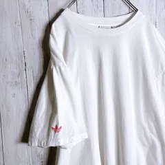 【限定デザイン】adidas originals T-shirt マークゴンザレス アディダス ホワイト トレフォイル キャラクター ピンク グラフィック ストリート 古着 半袖Tシャツ #N8352のサムネイル