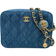 ム*ギ様 CHANEL ノベルティ デニムバッグ ゴールドチェーン - メルカリ