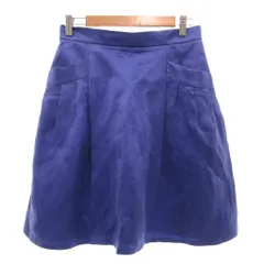ランバン LANVIN スカート 膝丈 40 青 ブルー ポケット /SCのサムネイル