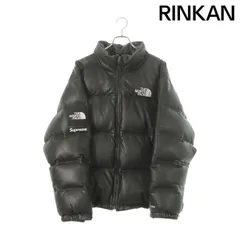 シュプリーム ×ノースフェイス THE NORTH FACE  17AW  Leather Nuptse Jacket オールレザーヌプシダウンジャケット メンズ XLのサムネイル