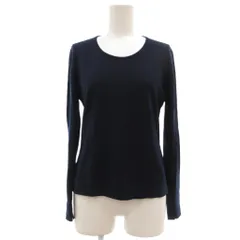 ランバン LANVIN コレクション ニット M 紺 ネイビー 長袖 ラウンドネック /SCのサムネイル