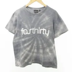 フォーサーティ fourthirty Tシャツ 半袖 ロゴ クルーネック 薄手 0 約XS～Sサイズ グレー ■TCのサムネイル