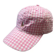 (即日発送) ポロ ラルフローレン ピンク CHECK キッズ ベースボールキャップ 帽子のサムネイル