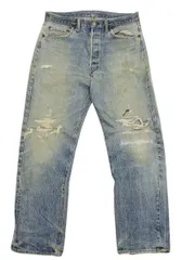 66シングル リーバイス 501 デニムパンツ ボタン裏6 サイズ表記無し ブルー 66前期 Levi’s 中古品▲★(134)