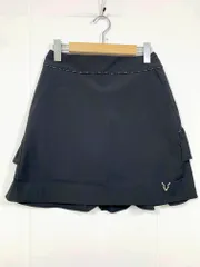 新品 CPG GOLF シーピージーゴルフ ゴルフウェア フリル ショート パンツ size2/黒 ■■◎レディース