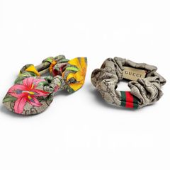 未使用】GUCCI ヘアアクセサリー シュシュ 2点セット GG柄 - メルカリ