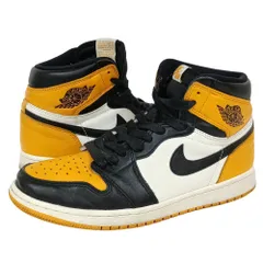NIKE ナイキ 555088-711 AIR JORDAN 1 RETRO HIGH OG TAXI エアジョーダン スニーカー イエロー サイズUS9.5=27.5cm 正規品 / 55397