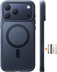 TORRAS iPhone 17 Pro Max 用ケース 【米軍進化耐衝撃・高性能Magsafe対応】指紋防止 黄変防止 米軍保護工学 マグネット搭載 衝撃吸収 頑丈 カメラコントロールボタン付き ストラップホール 半透明 Guardian-Mag ブラックのサムネイル