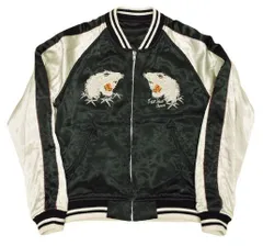 THE FLAT HEAD リバーシブル スーベニアジャケット サイズ38 Lot.SV-62 グリーン スカジャン フラットヘッド 中古品▲★(130)のサムネイル