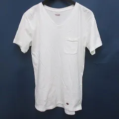 スティーブンソンオーバーオール STEVENSON OVERALL アンダーウェア STEVENSON TAILORED KNIT UNDERWEAR 半袖 Tシャツ 白系 ホワイト Vネック 刺繍 胸ポケットのサムネイル